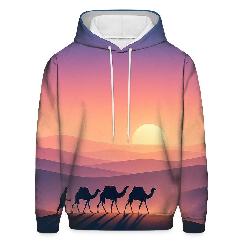 Lavender Dune Mirage Caravan graphic hoodies