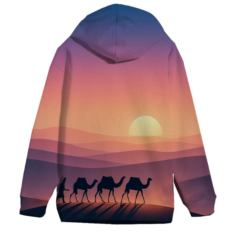 Lavender Dune Mirage Caravan graphic hoodies