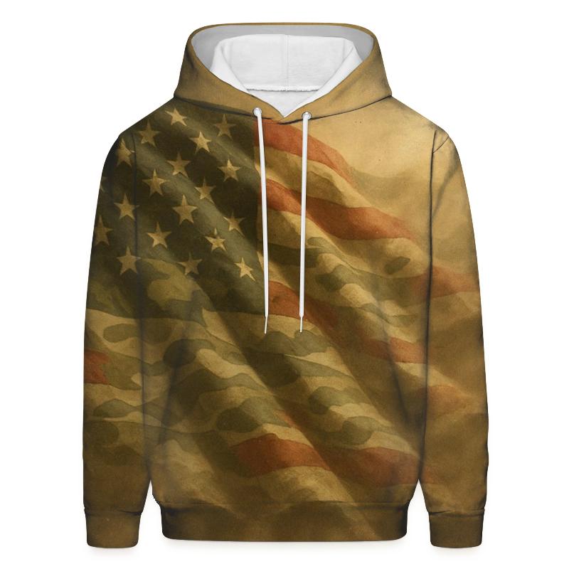 Desert Camo Flag Phantom printed hoodies