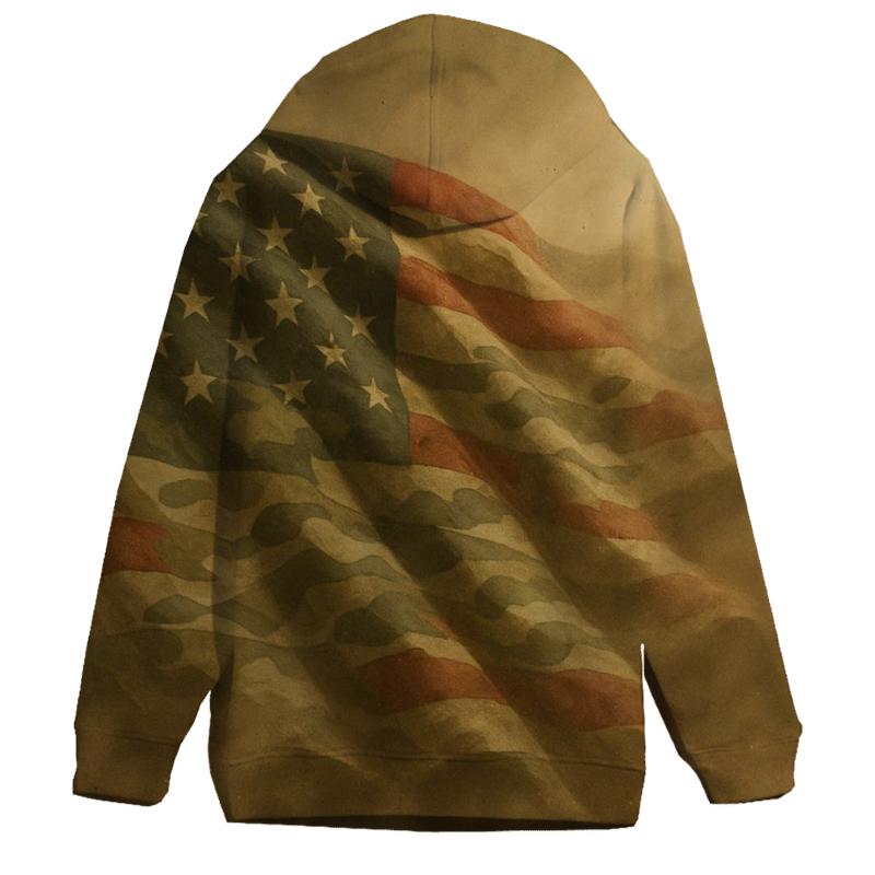 Desert Camo Flag Phantom printed hoodies