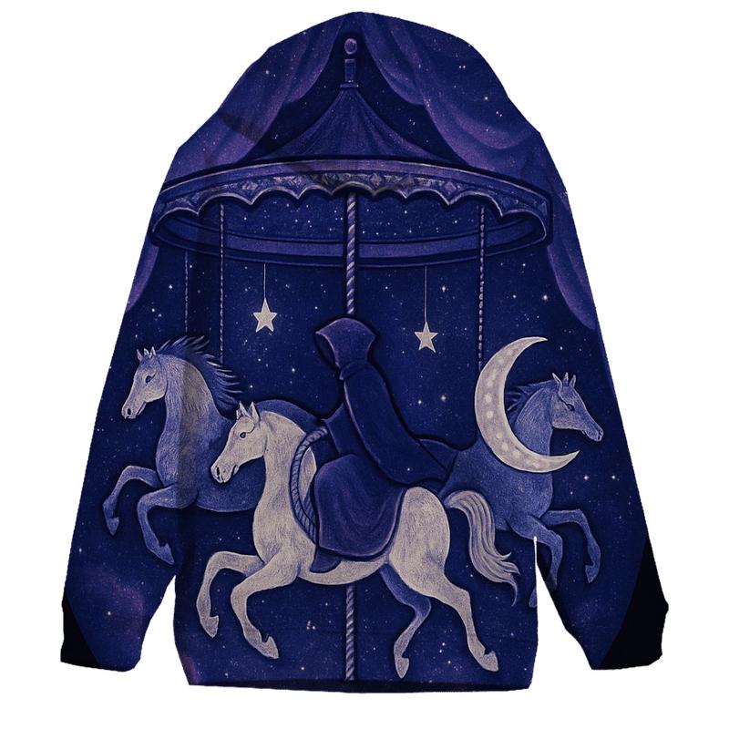 Moon Phase Carousel Rider hoodies fashion