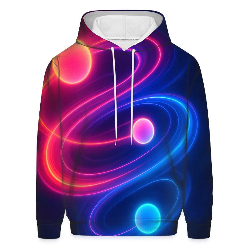 Neon Orbit Playground lightweight hoodies