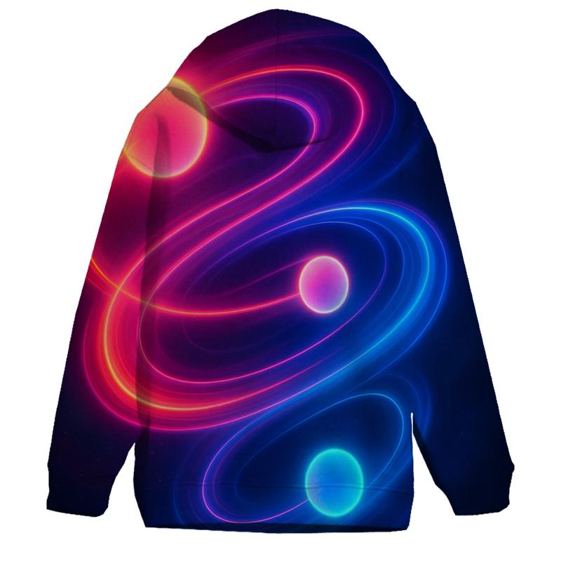 Neon Orbit Playground lightweight hoodies