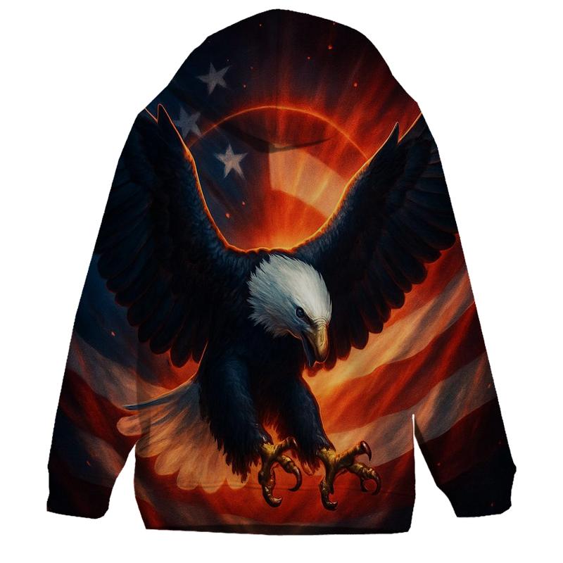 Eagle Halo Over Waving Banner hoodie designs