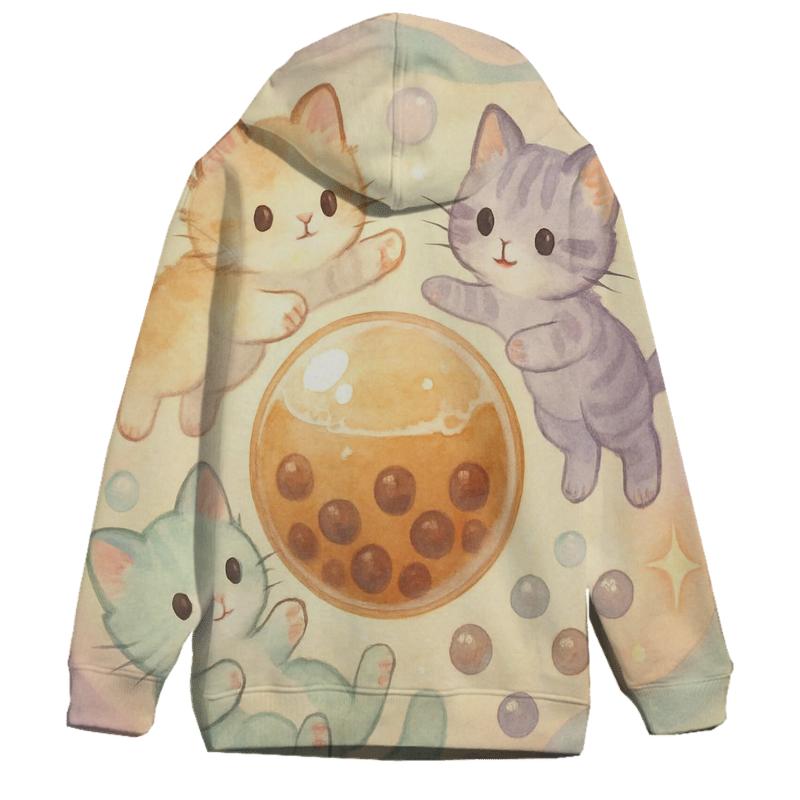 Pastel Bubble Tea Dream Kittens premium hoodies