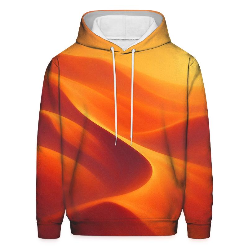 Golden Hour Gradient Dunes embroidered hoodies