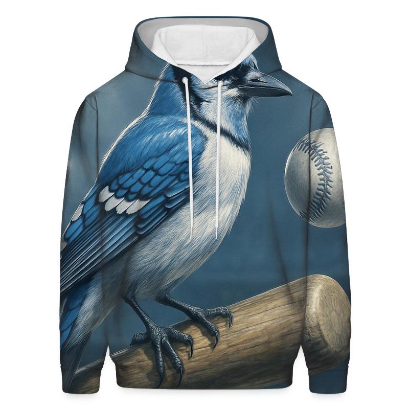 Close Up Perch On Bat Blue Jays Edition zip-up hoodies