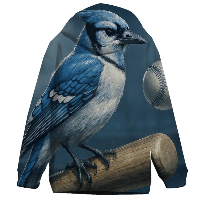 Close Up Perch On Bat Blue Jays Edition zip-up hoodies