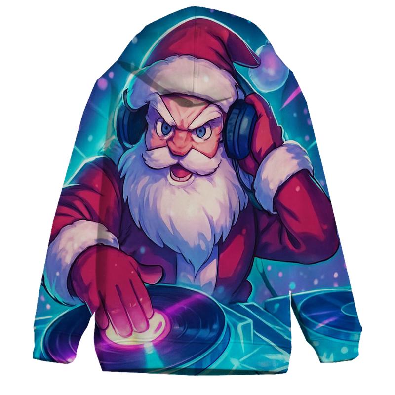 Santa DJ Frostwave graphic hoodies