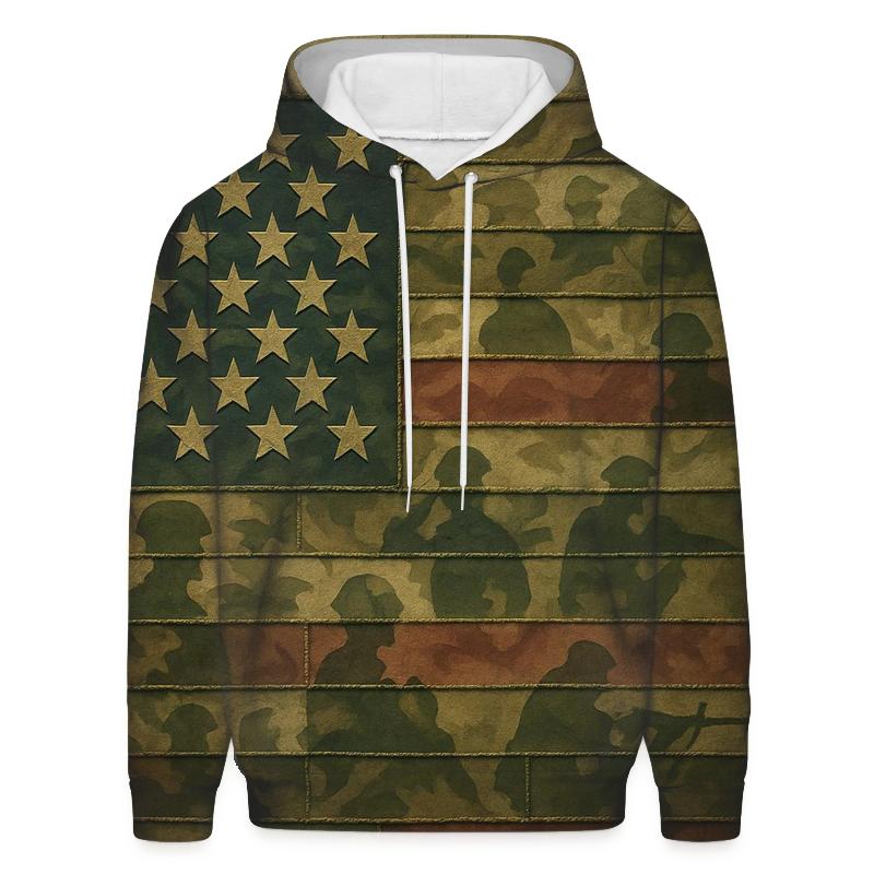 Camouflage Flag Mosaic Of Service hoodie styles