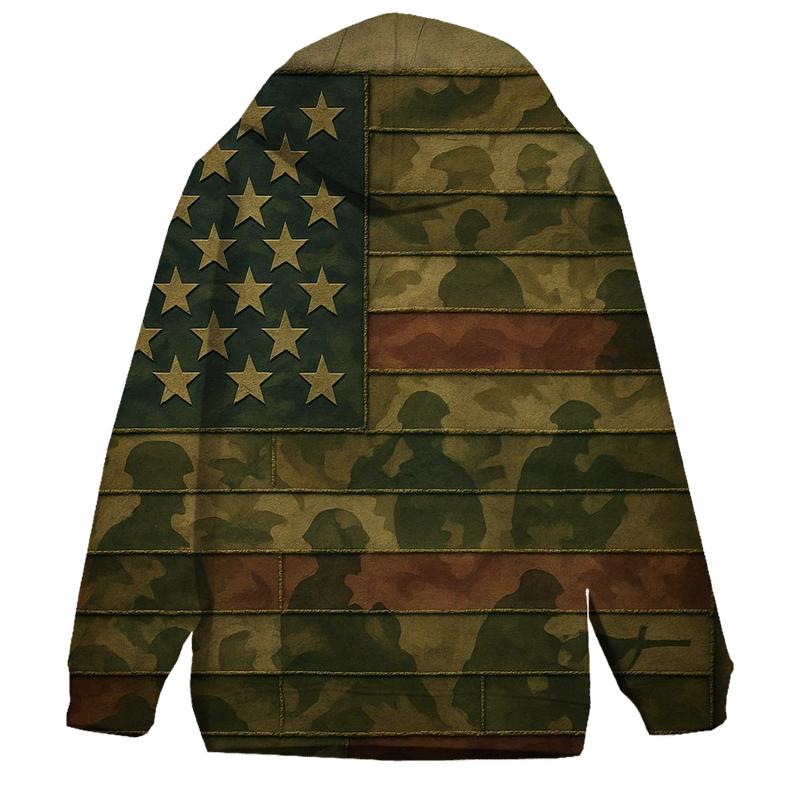 Camouflage Flag Mosaic Of Service hoodie styles