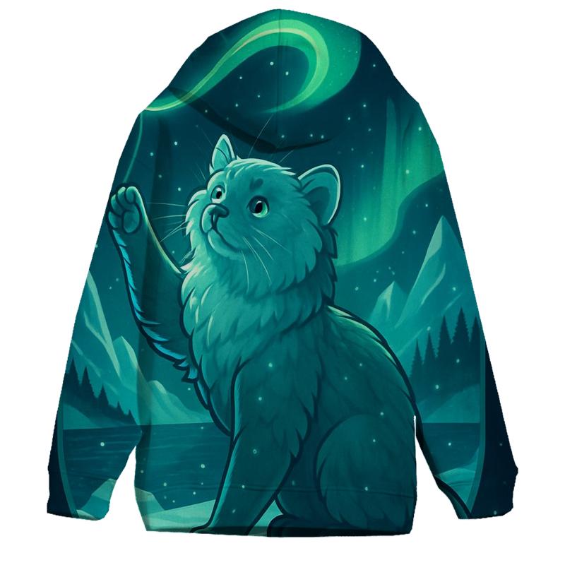Arctic Aurora Fisher Cat hoodie designs