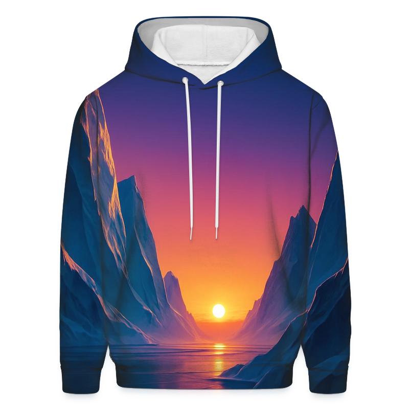 Frostfire Glacier Horizon graphic hoodies