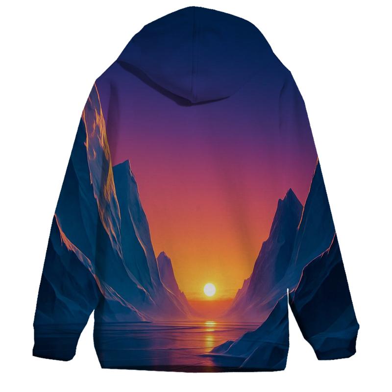 Frostfire Glacier Horizon graphic hoodies