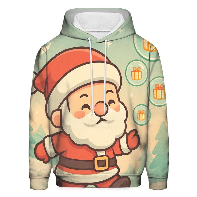 Chibi Santa Bubble Parade heavyweight hoodies