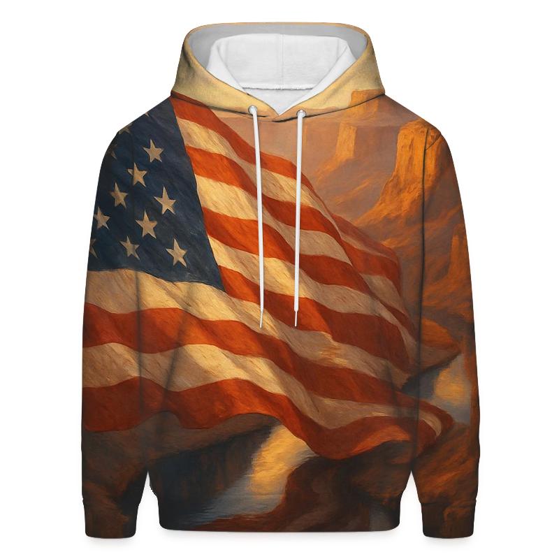 River Canyon Flag Reflection designer hoodies