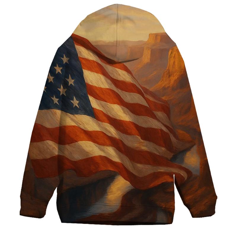 River Canyon Flag Reflection designer hoodies
