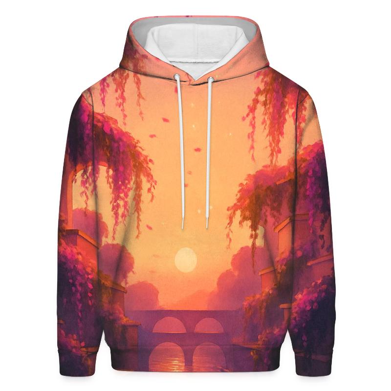 Sunset Over The Hanging Gardens Canal hoodie styles