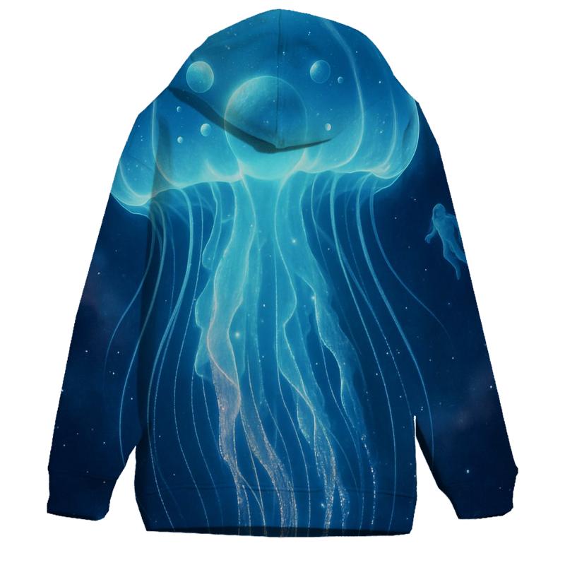 Quantum Jellyfish Nebula Drift lightweight hoodies