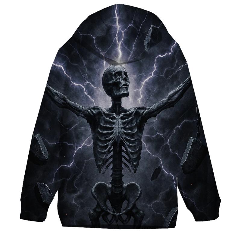 Chained Skeleton In The Storm Vault custom hoodies