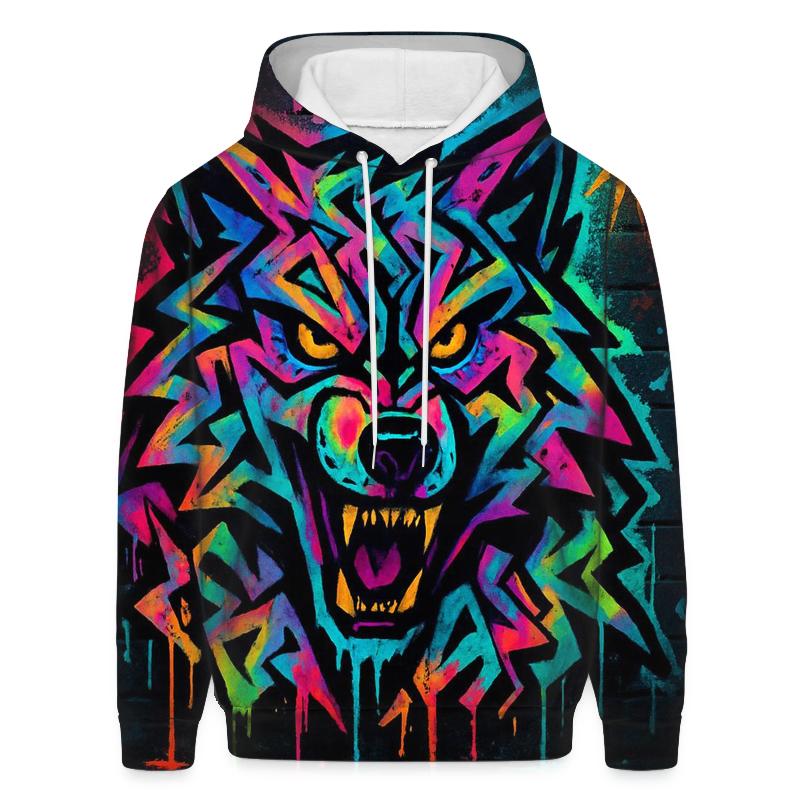 Graffiti Alley Spirit Wolf custom hoodies