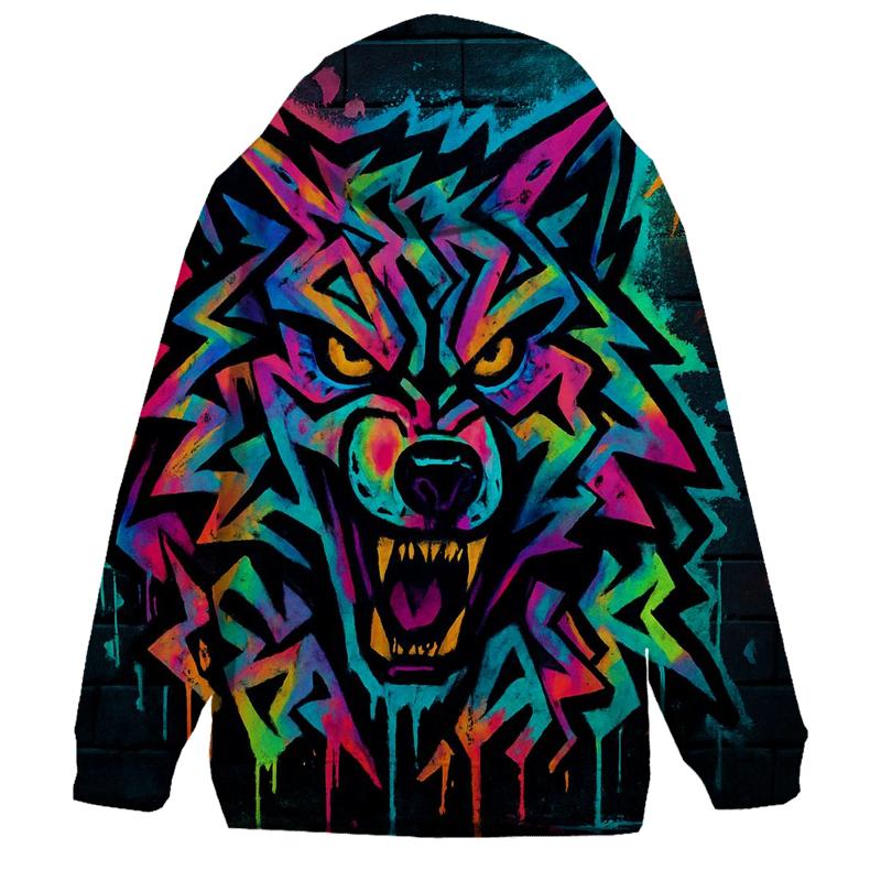 Graffiti Alley Spirit Wolf custom hoodies