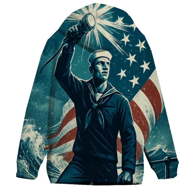 Freedom Torch On Naval Steel designer hoodies