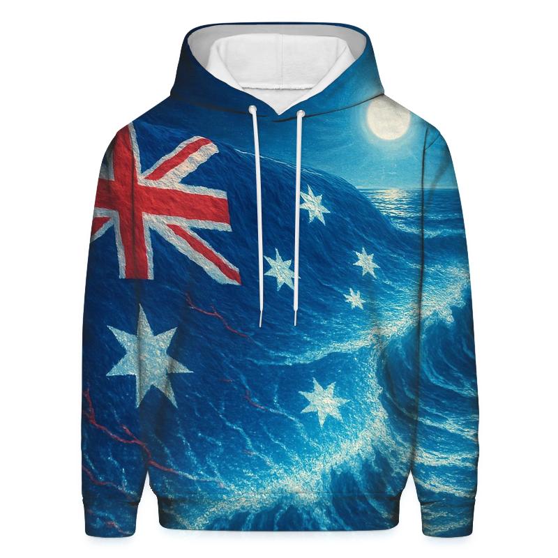 Southern Cross Night Surf Of Australia printed hoodies