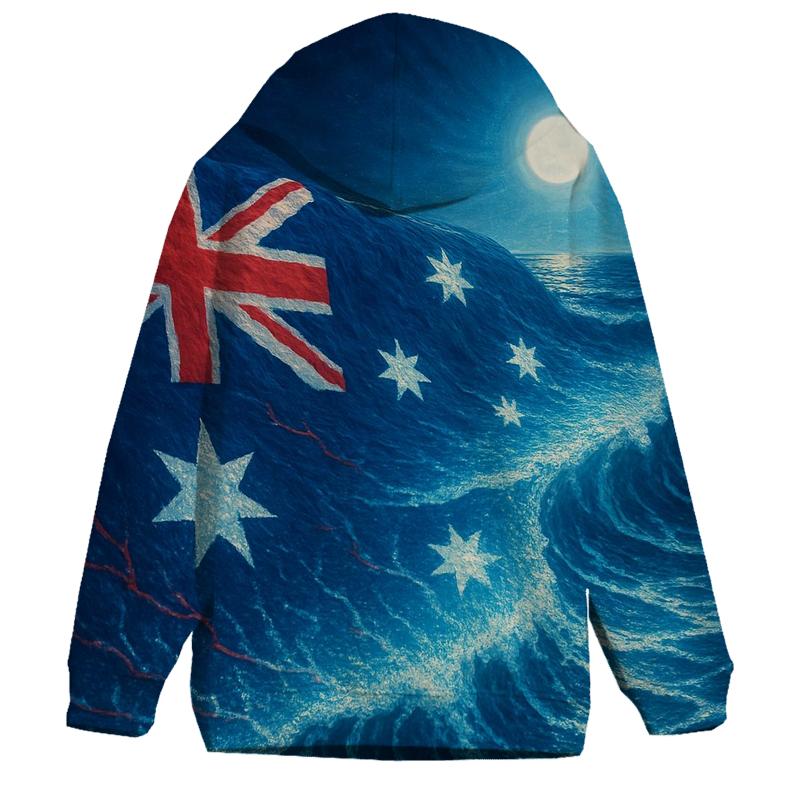 Southern Cross Night Surf Of Australia printed hoodies