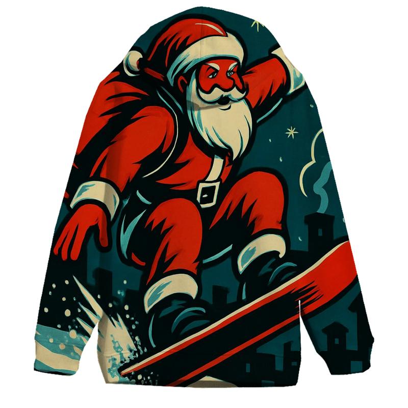 Snowboard Santa Skyline Leap hoodie styles