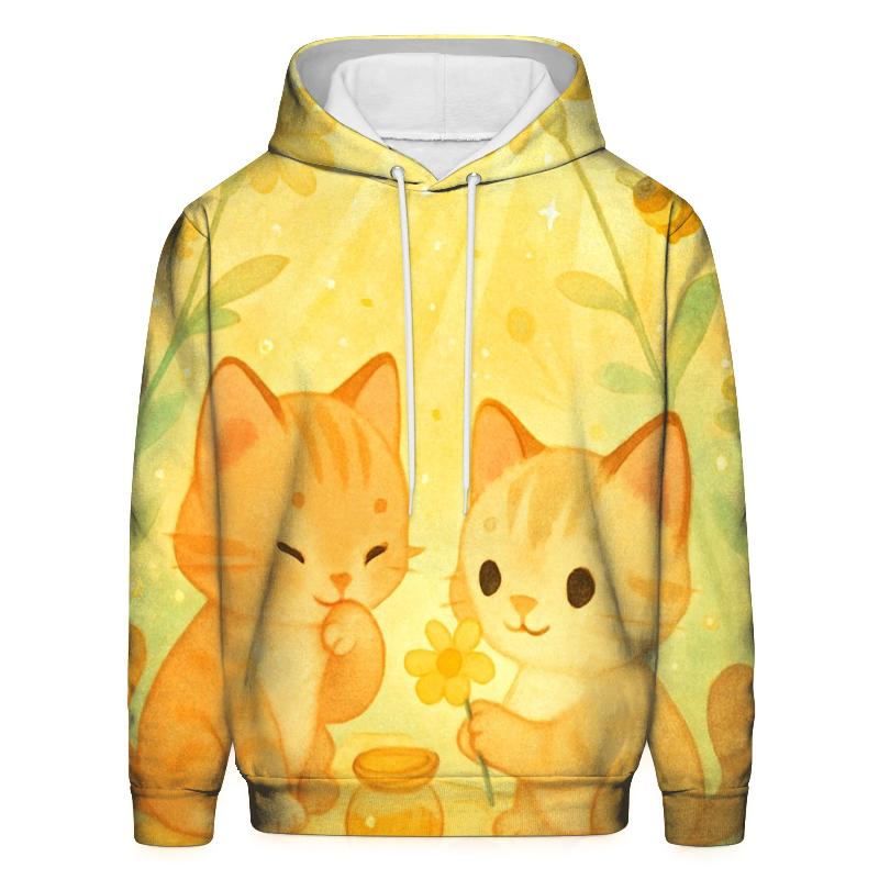 Honey Meadow Pollen Purr Picnic zip-up hoodies