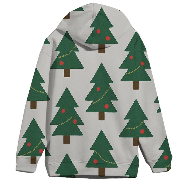 Christmas Tree Chevron Columns On Light Gray Background graphic hoodies