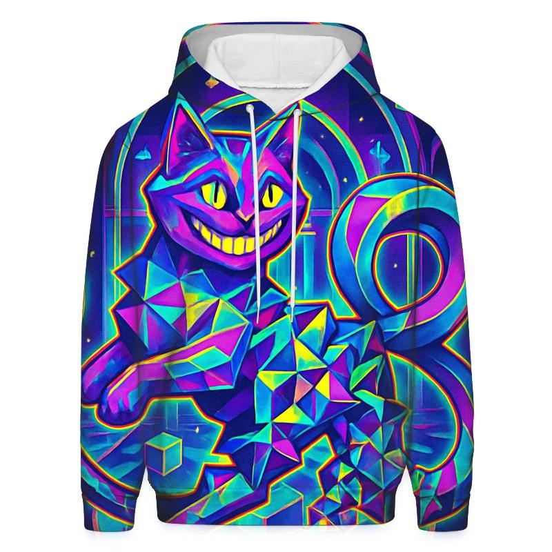 Psychedelic Prism Cheshire Cat hoodies fashion