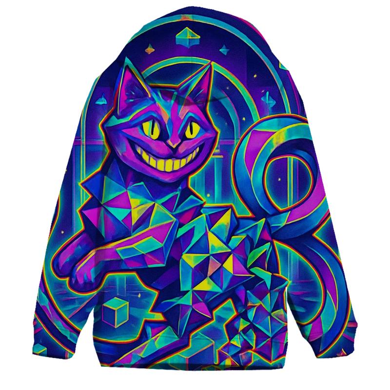 Psychedelic Prism Cheshire Cat hoodies fashion