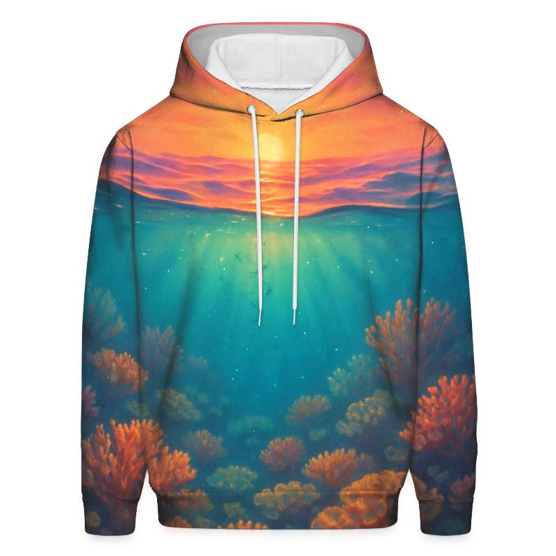 Aurora Reef Sunset Break premium hoodies