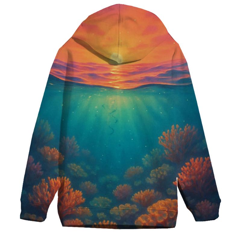 Aurora Reef Sunset Break premium hoodies