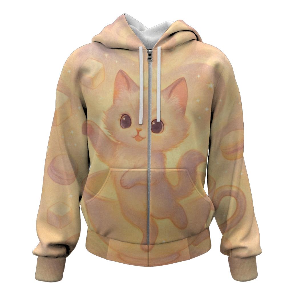 Moonlight Teacup Kitten Waltz embroidered hoodies
