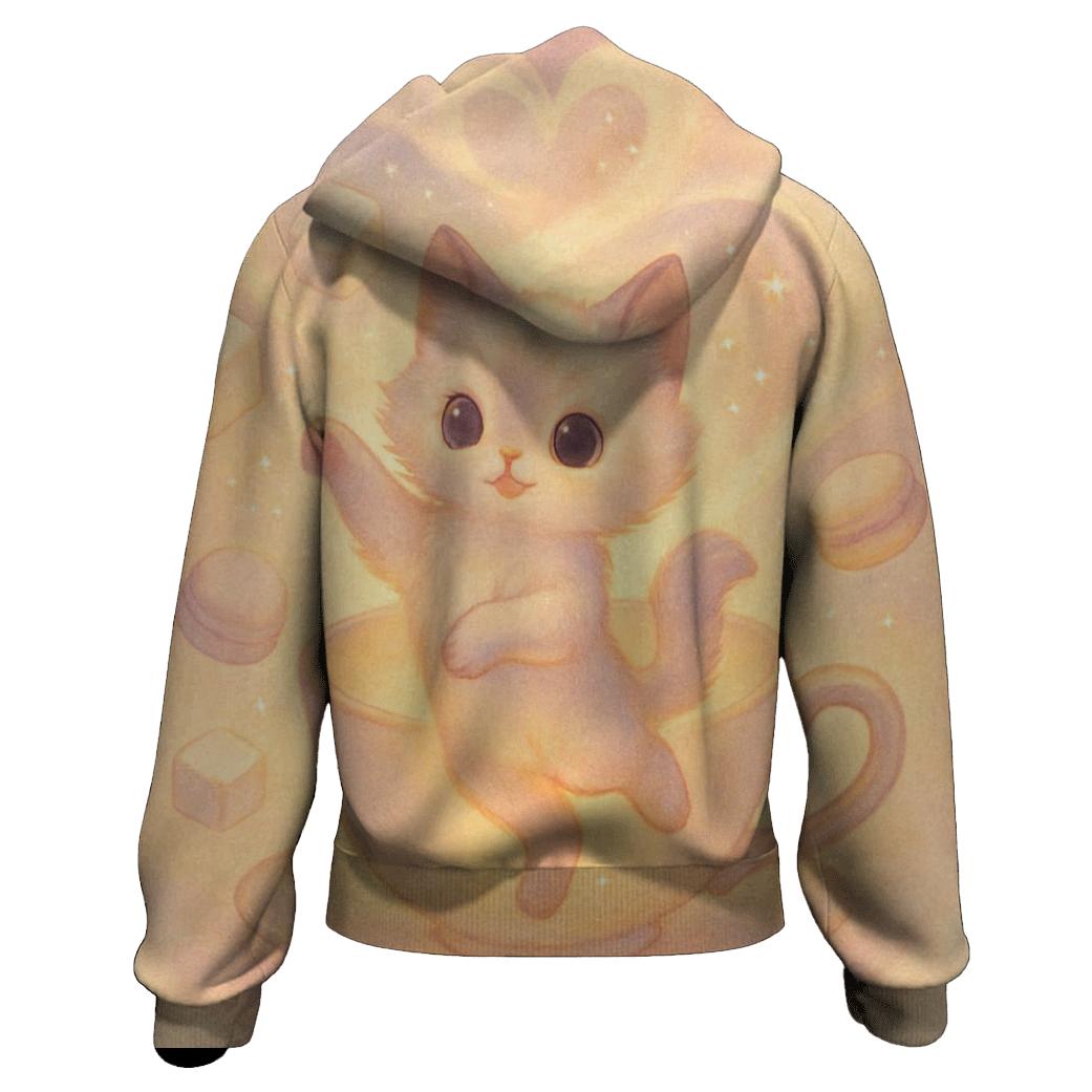 Moonlight Teacup Kitten Waltz embroidered hoodies