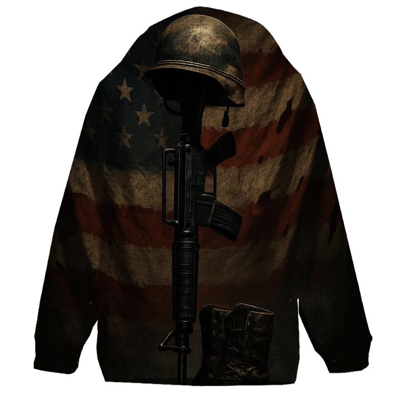 Steel And Stars Battlefield Cross Tribute lightweight hoodies