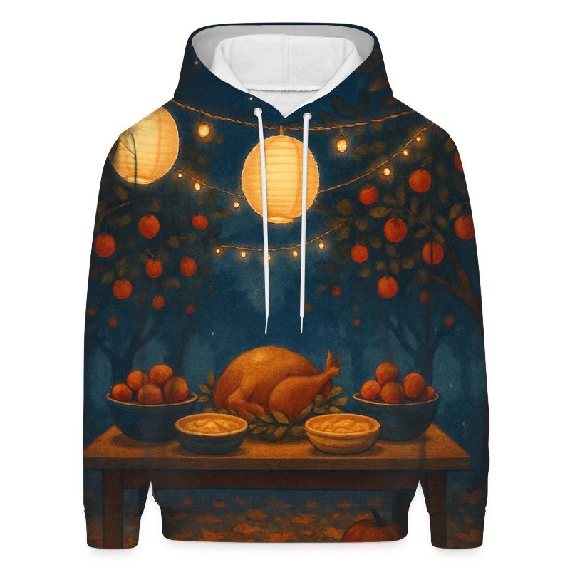 Thankful Orchard Table Under Lanterns hoodie designs