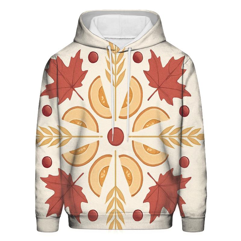 Golden Wheat Field Gratitude Mandala heavyweight hoodies