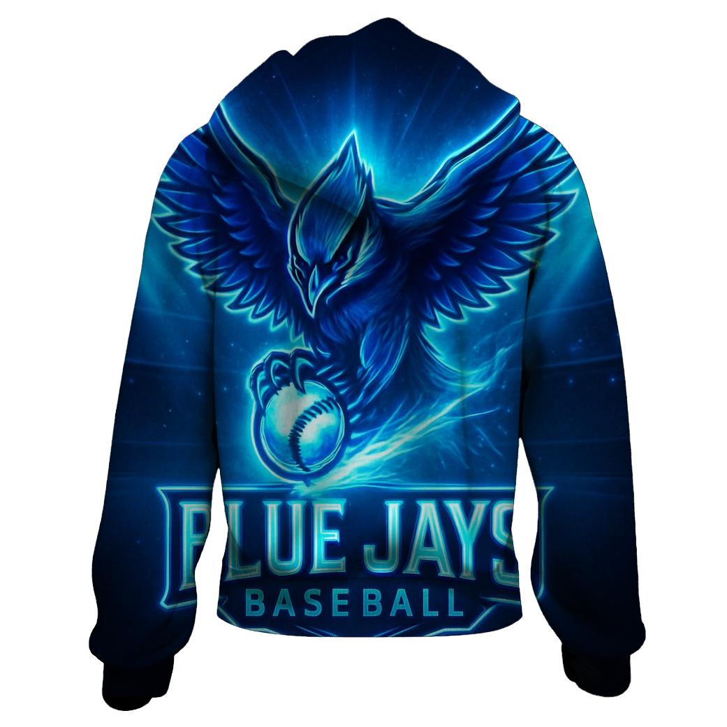 Blue Jays Aurora Fastball Burst printed hoodies