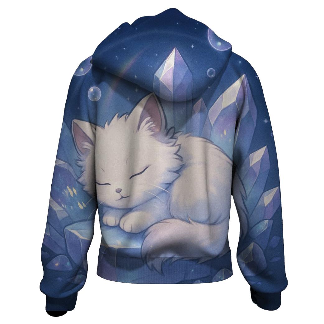 Crystal Cavern Purr Prism printed hoodies