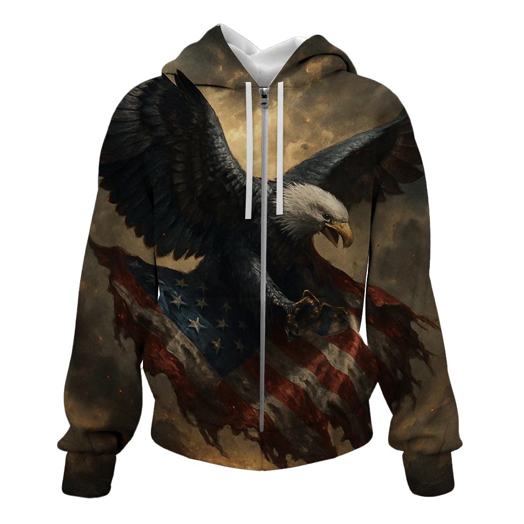 Eagle Guarding The Battle Worn Banner hoodies fashion