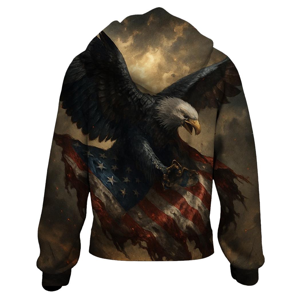 Eagle Guarding The Battle Worn Banner hoodies fashion