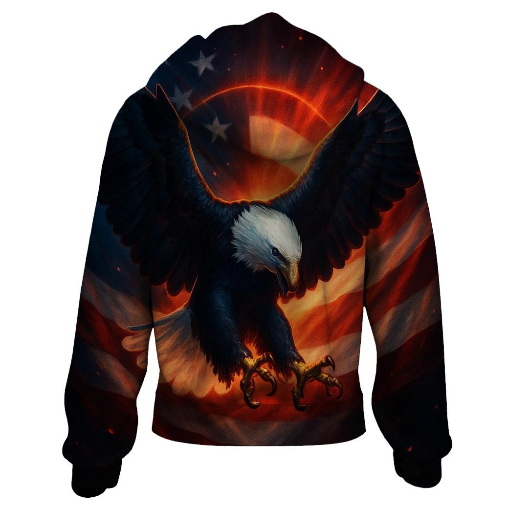 Eagle Halo Over Waving Banner hoodie trends