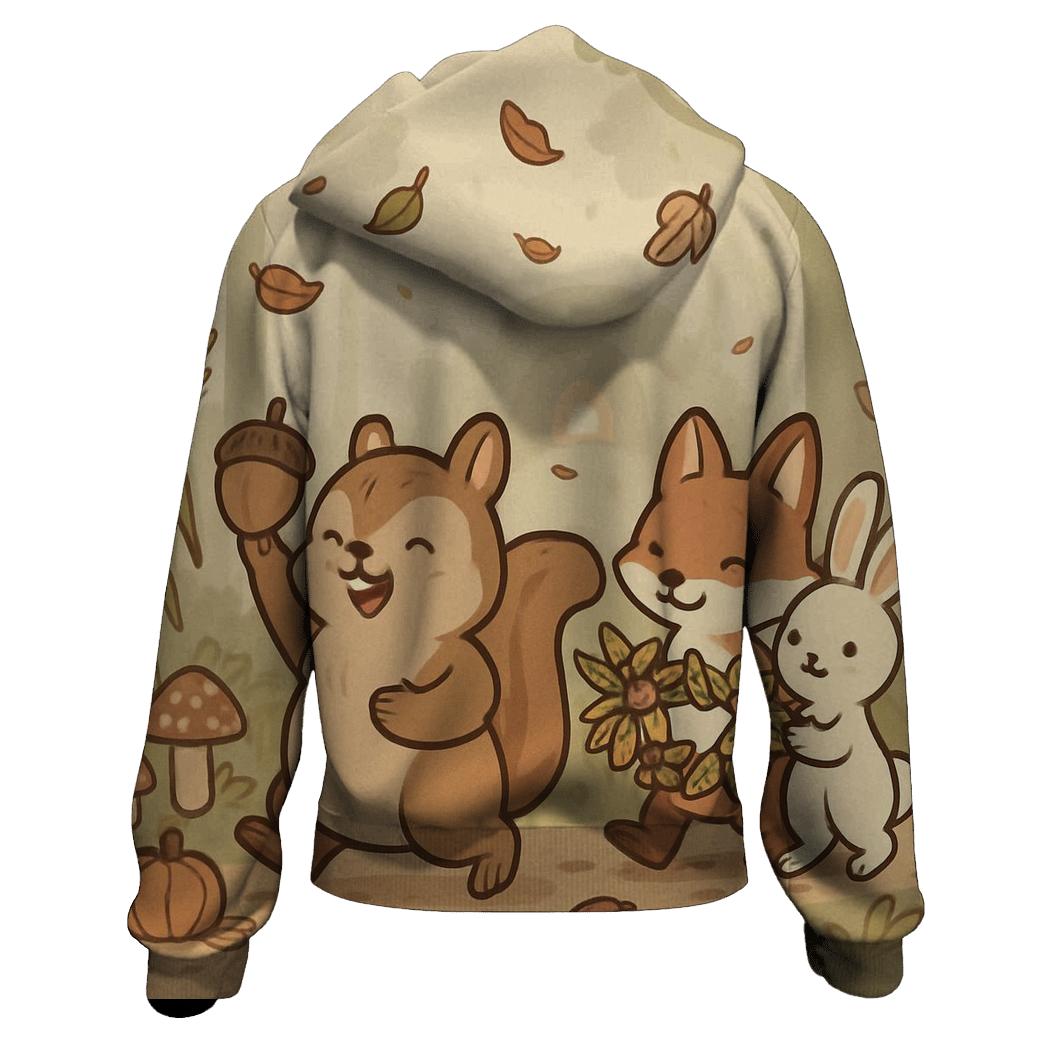 Woodland Animals Harvest Parade hoodies fashion