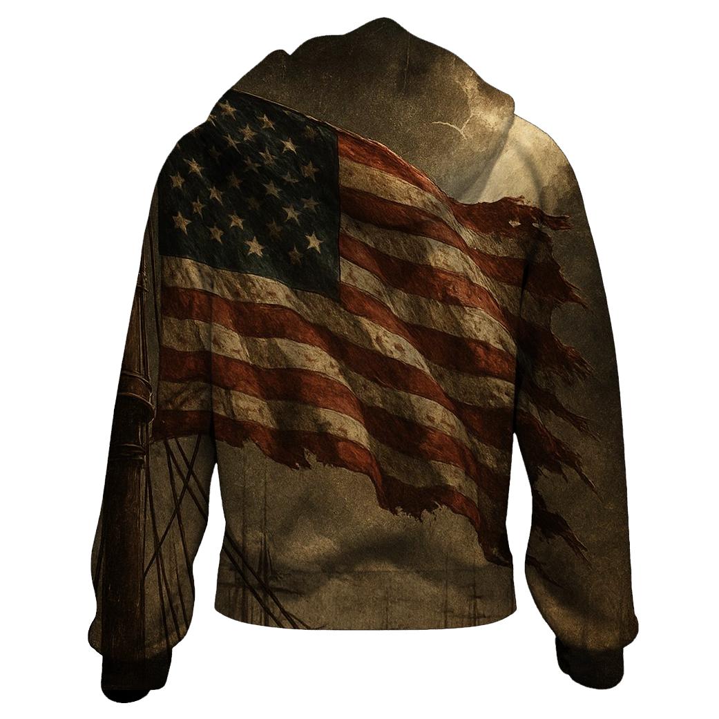 Vintage Harbor Flag And Stormlight zip-up hoodies
