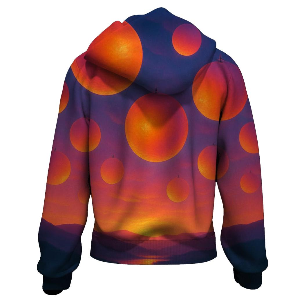 Neon Orchard Sundown Drift zip-up hoodies
