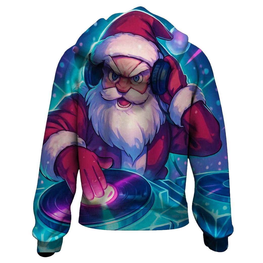 Santa DJ Frostwave pullover hoodies